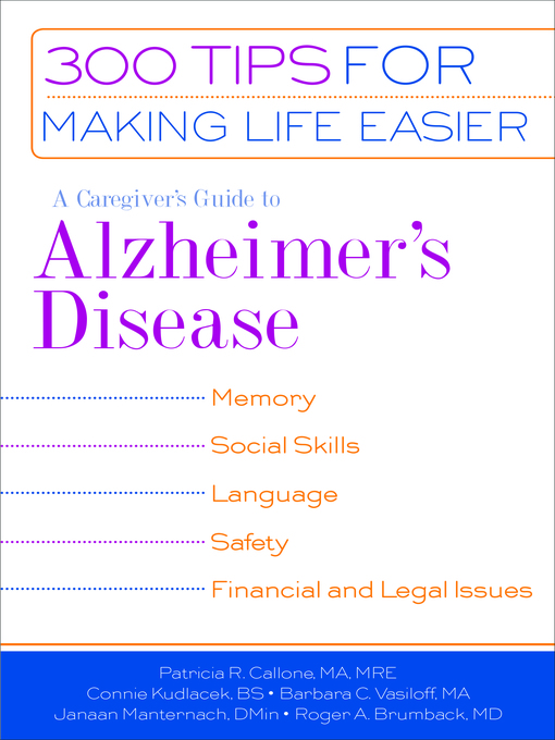 Title details for A Caregiver's Guide to Alzheimer's Disease by Roger A. Brumback - Available